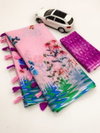 MG 348 Linen Digital Printed Non Catalog Sarees Wholesale Market In Surat